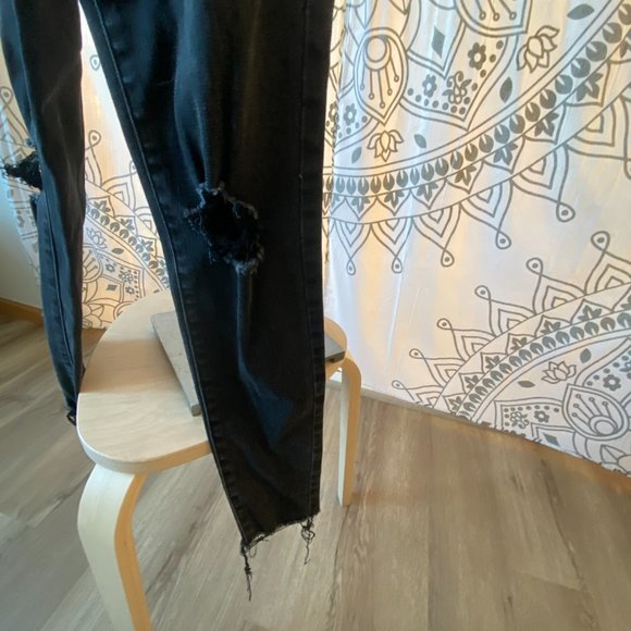 PacSun Black Ripped High Rise Jeggings Size 23 - Picture 7 of 9